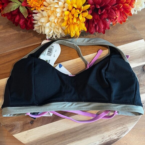 prAna Womens Tulum Swim Top SMALL in Black Color Block - Picture 6 of 7